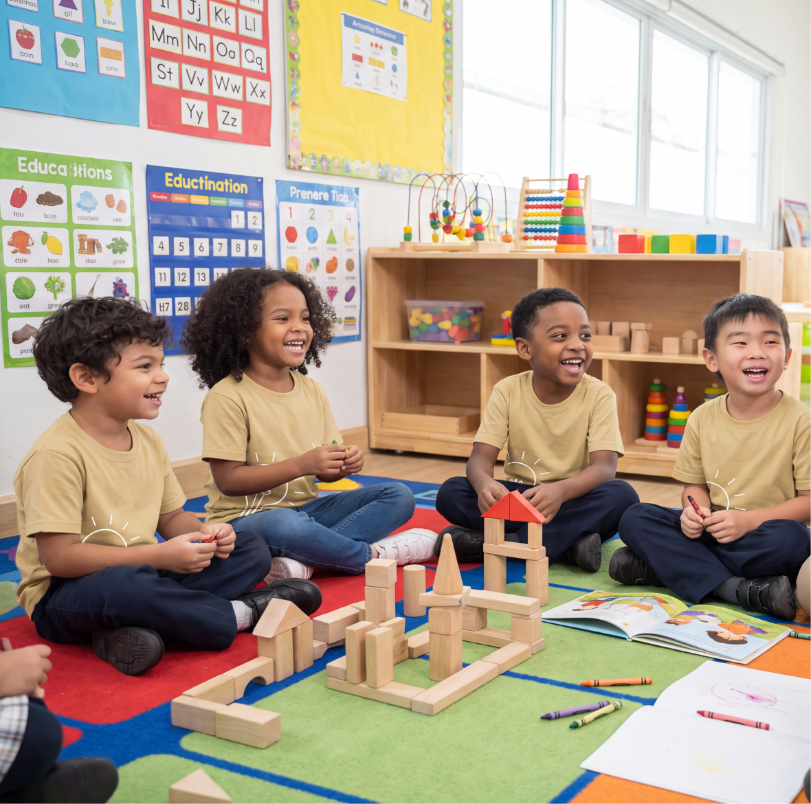 Children learning in a classroom